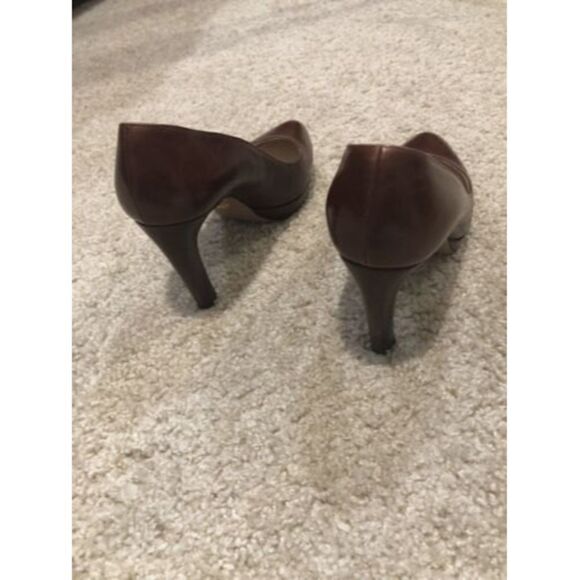 Prada Womens Brown Leather High Heel Pumps Size 37 - Picture 3 of 12